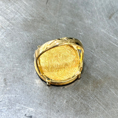 Bague Pièce - Or Jaune 750 & Pièce 20 Francs Napoléon