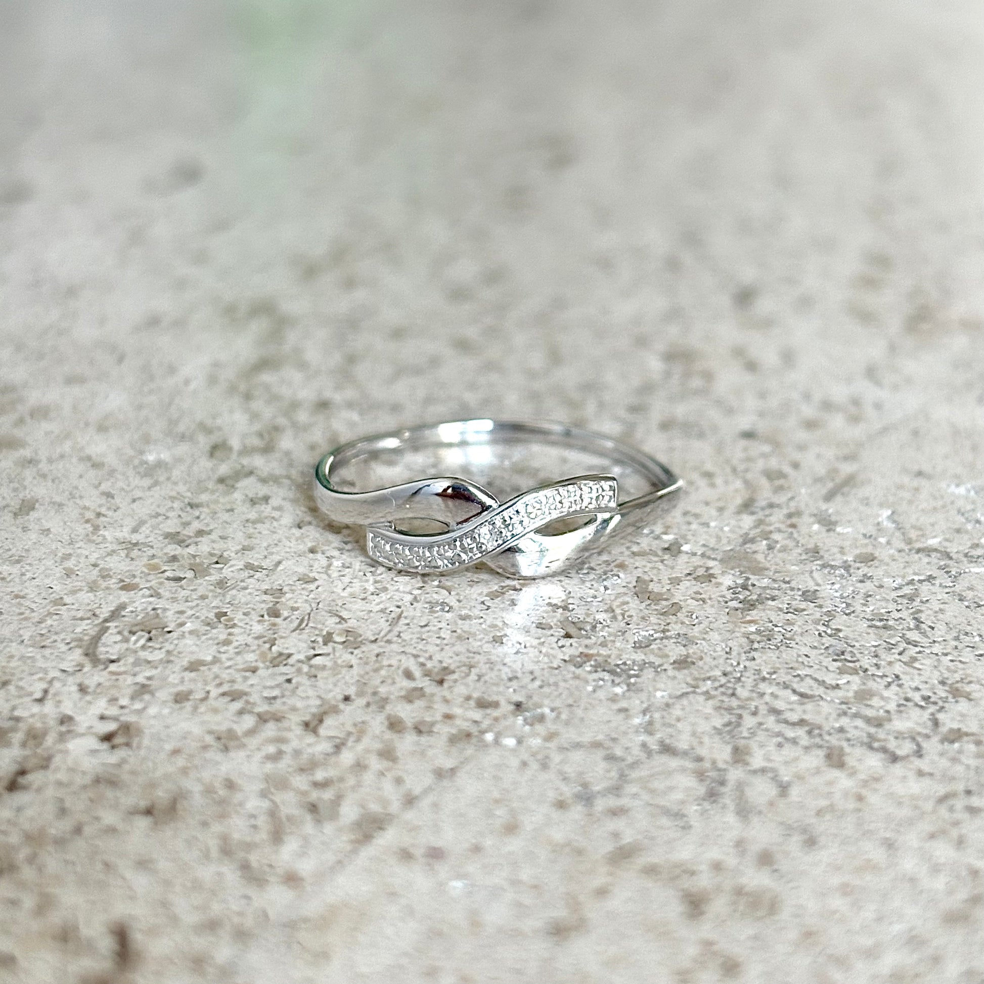 Bague Infinity - Or Blanc 750