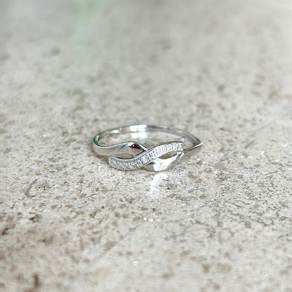Bague Infinity - Or Blanc 750