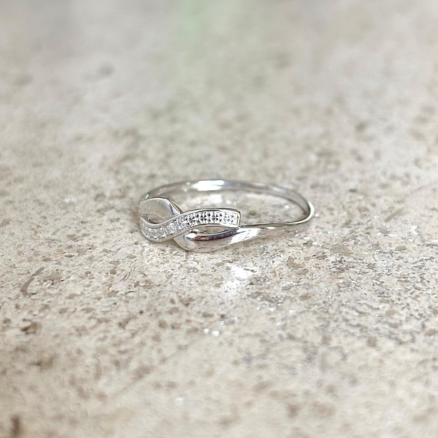 Bague Infinity - Or Blanc 750