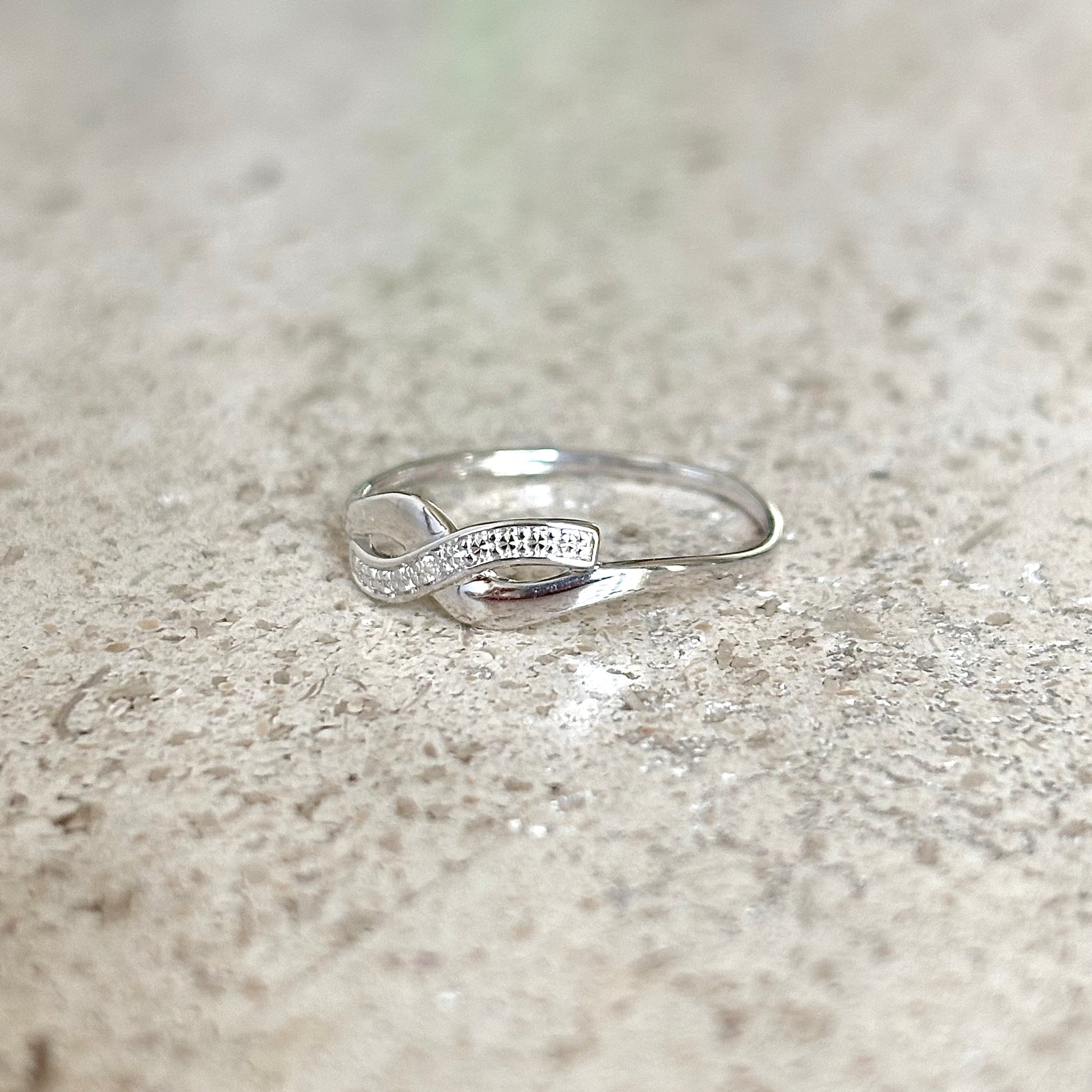 Bague Infinity - Or Blanc 750