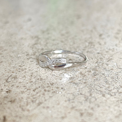 Bague Infinity - Or Blanc 750