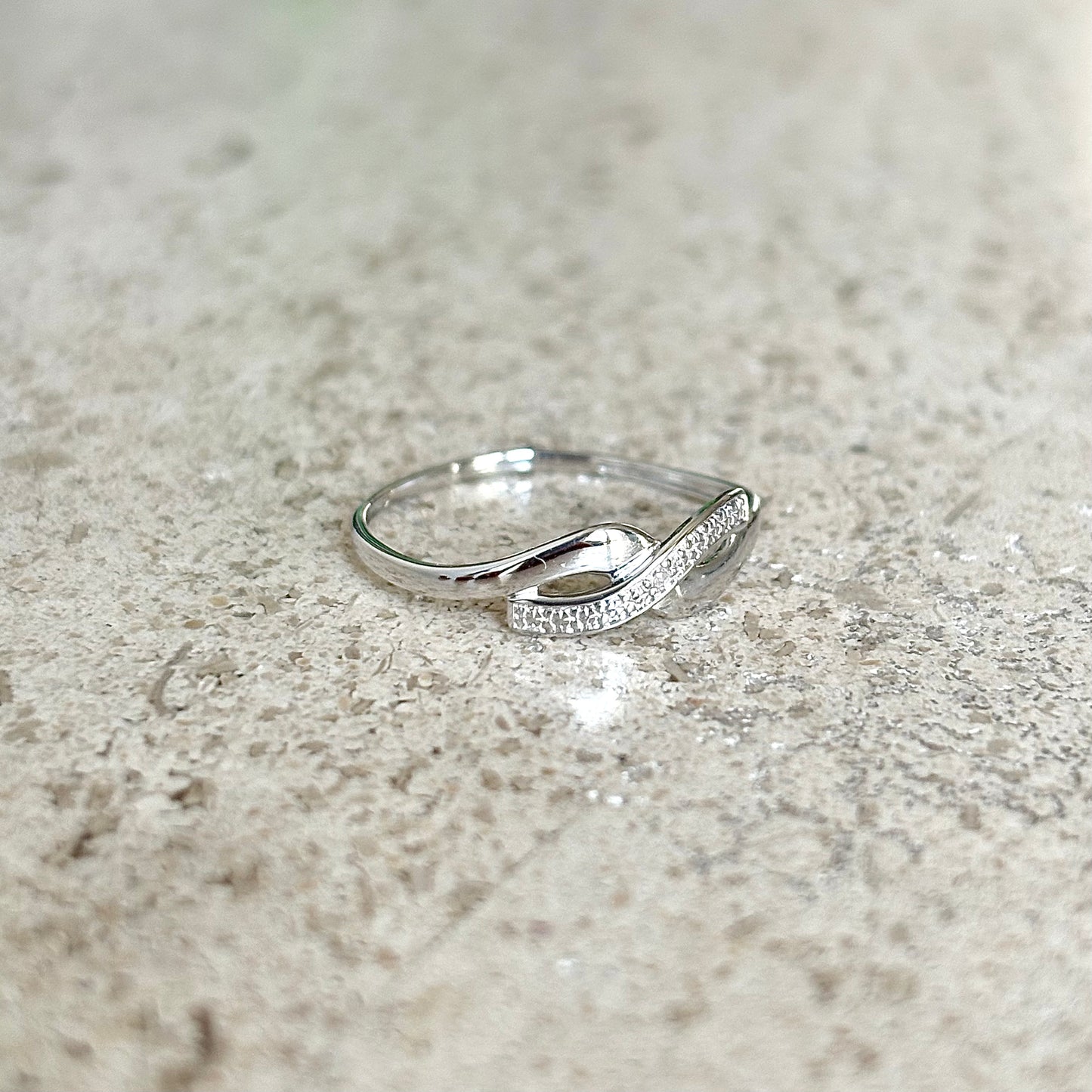 Bague Infinity - Or Blanc 750