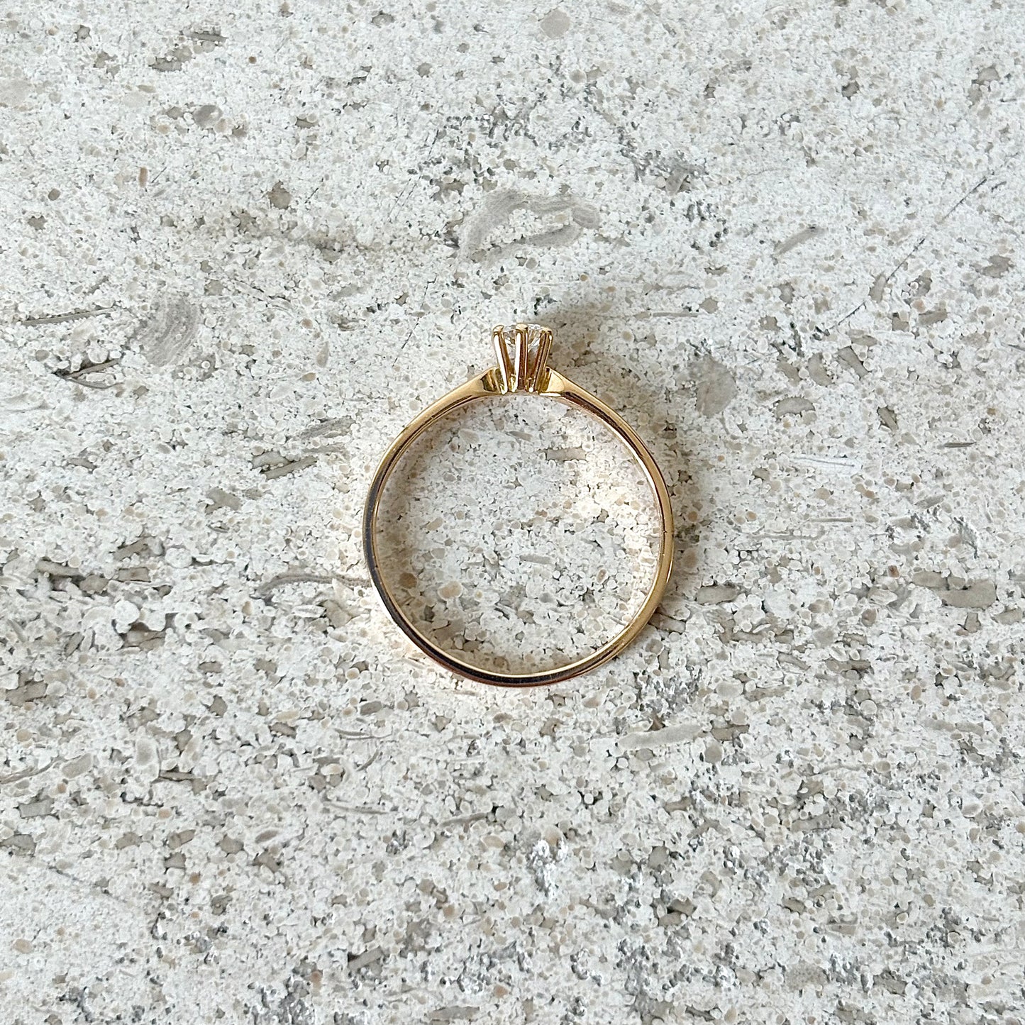 Bague Solitaire - Or Jaune 750 & Diamant