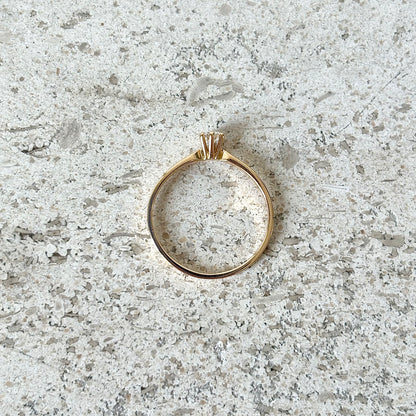 Bague Solitaire - Or Jaune 750 & Diamant