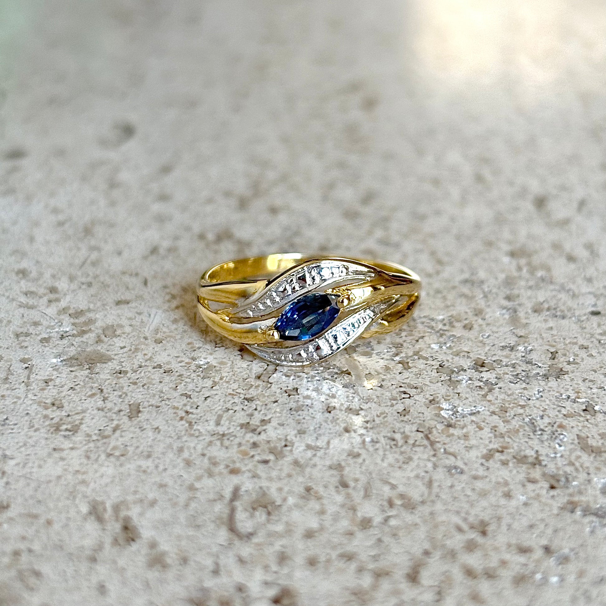 Bague Saphir - Or Jaune 750
