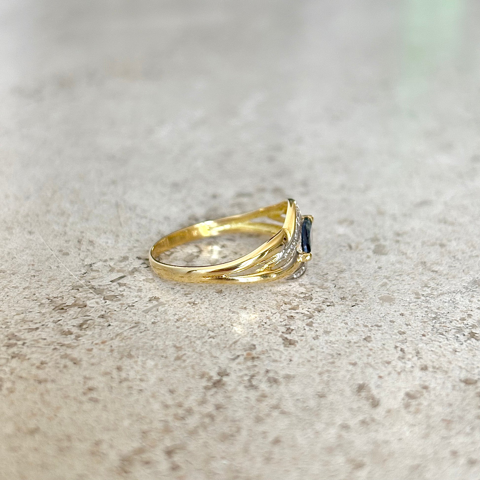 Bague Saphir - Or Jaune 750