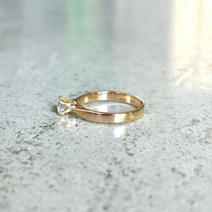 Bague Solitaire - Or Rose 750 & Diamant