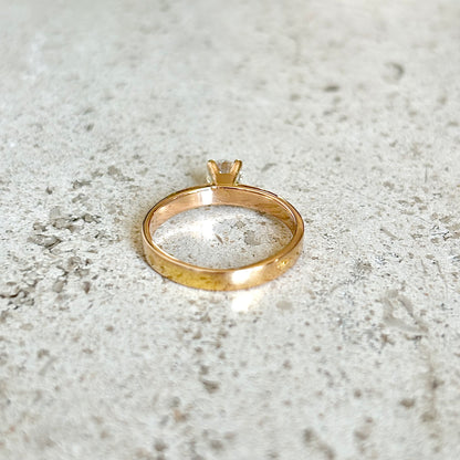 Bague Solitaire - Or Rose 750 & Diamant