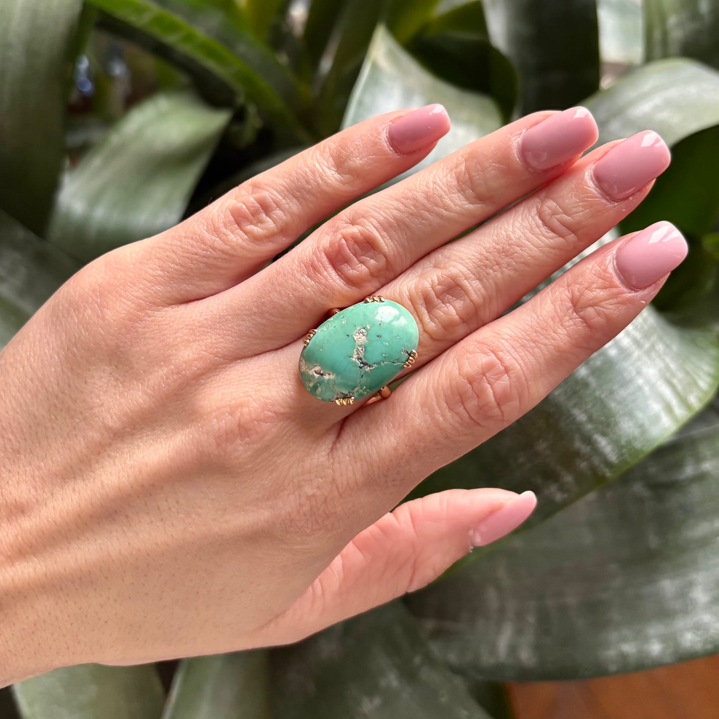 Bague Vintage - Or Jaune 750 & Turquoise