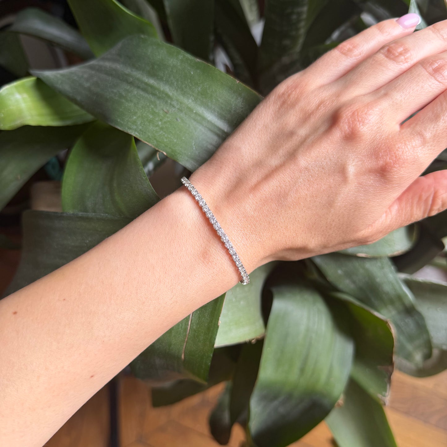 Bracelet Rivière - Or Blanc 585 & Diamants