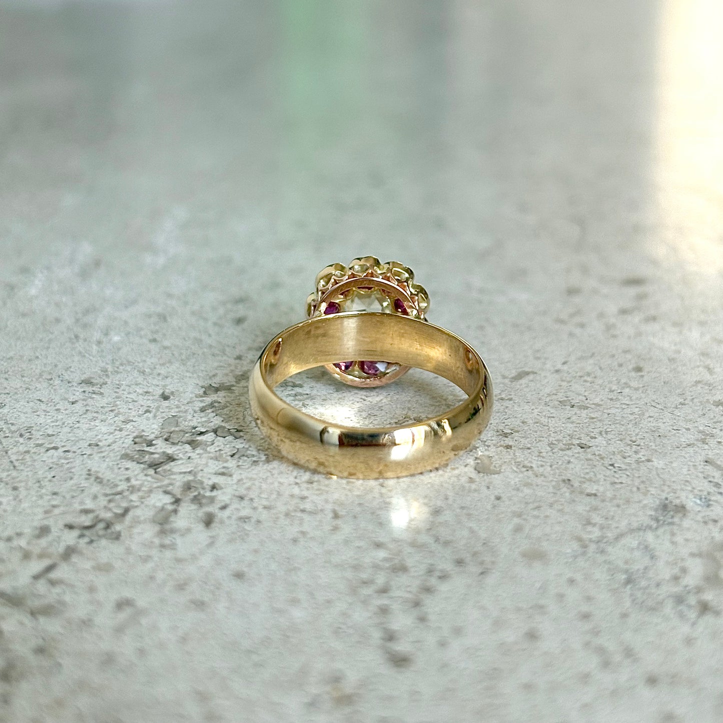Bague Marguerite Vintage - Or Jaune 750 & Rubis