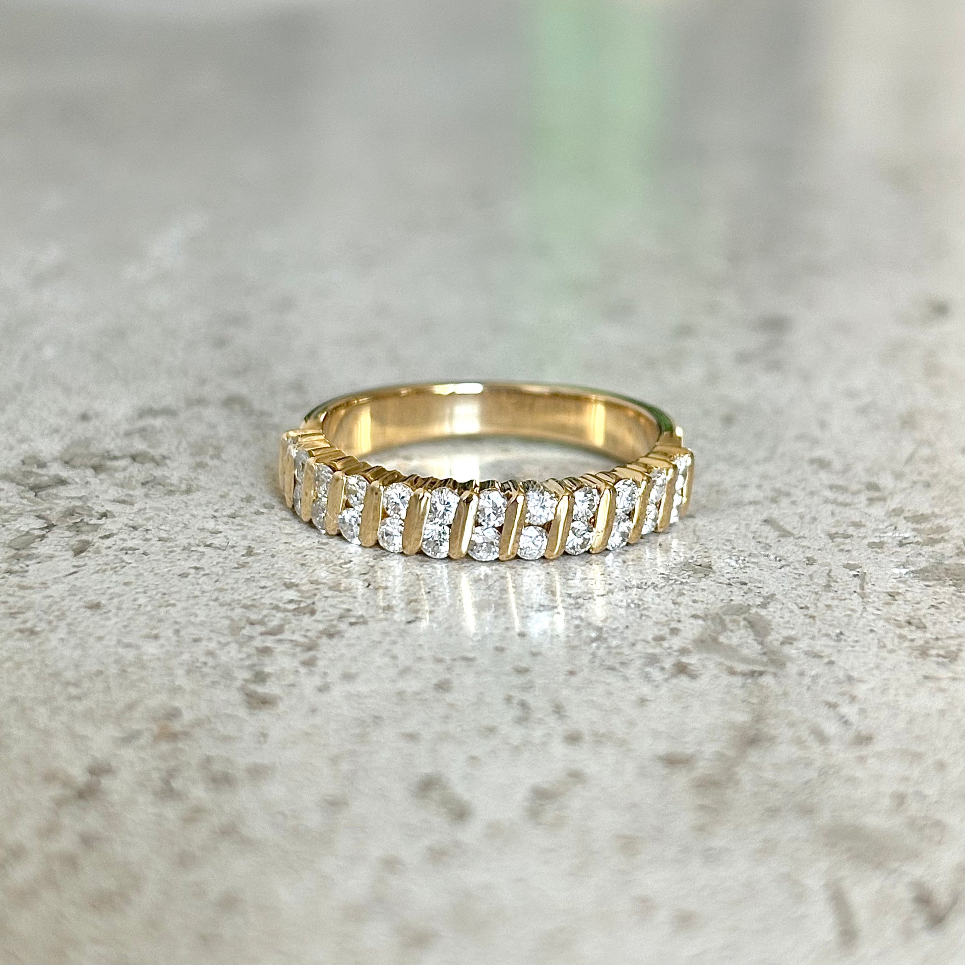 Bague Alliance - Or Jaune 750 & Diamants