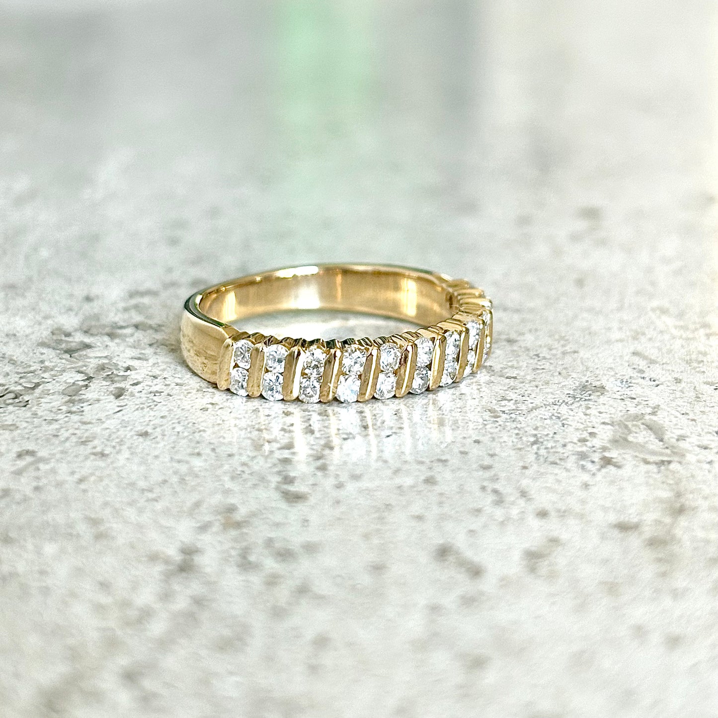 Bague Alliance - Or Jaune 750 & Diamants