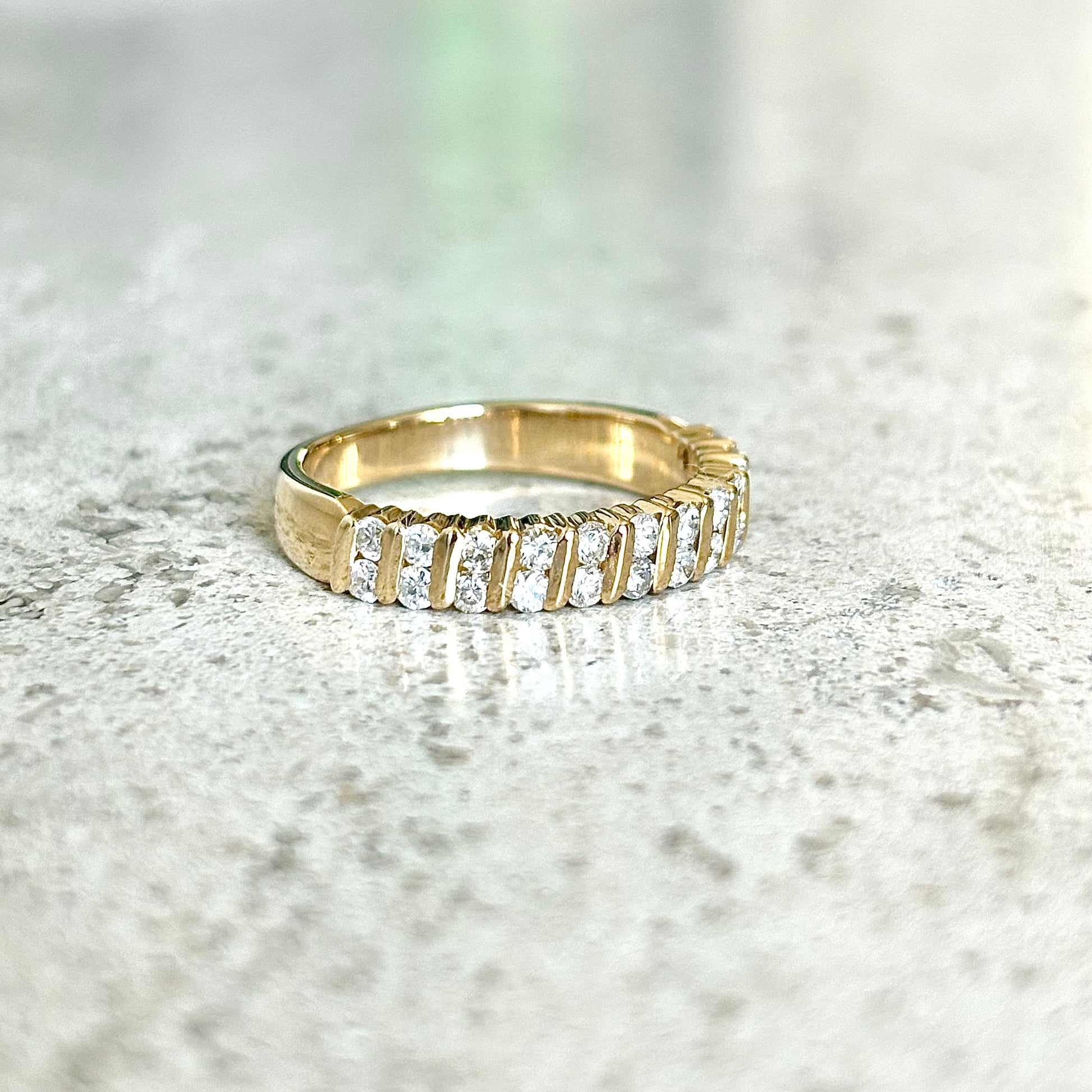 Bague Alliance - Or Jaune 750 & Diamants