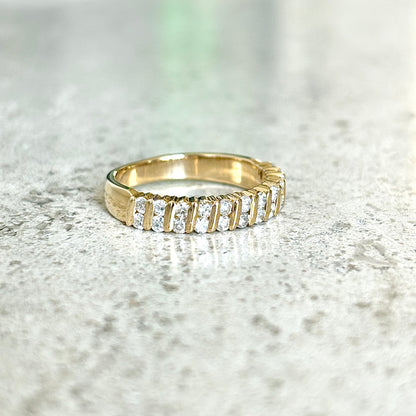 Bague Alliance - Or Jaune 750 & Diamants