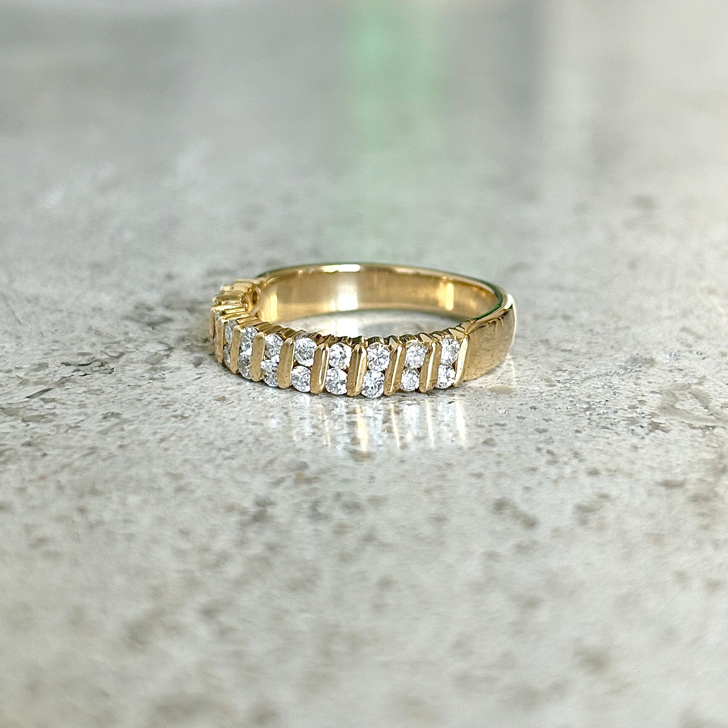 Bague Alliance - Or Jaune 750 & Diamants