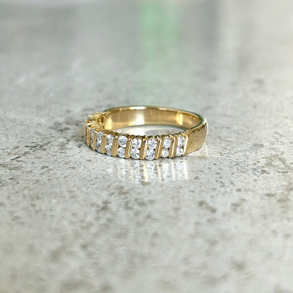 Bague Alliance - Or Jaune 750 & Diamants