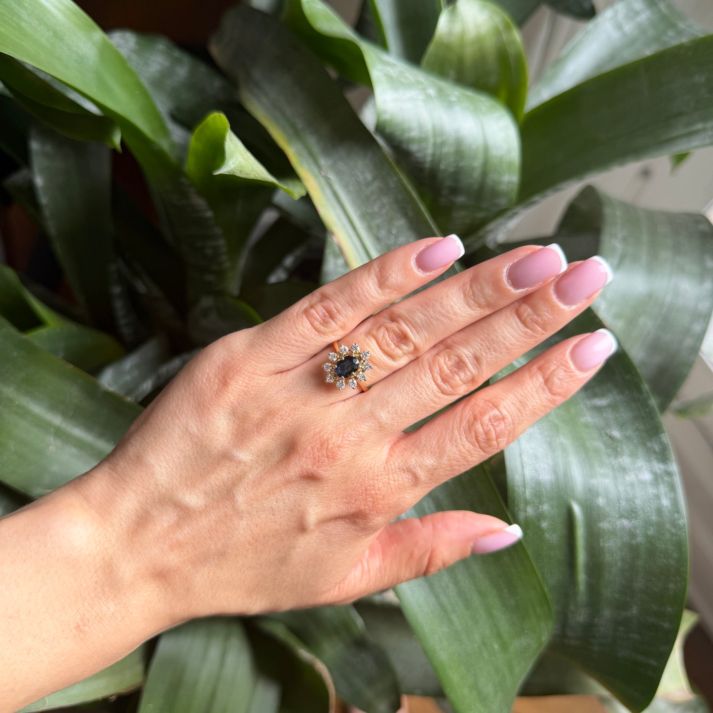 Bague Marguerite - Or Jaune 750 Saphir & Diamants