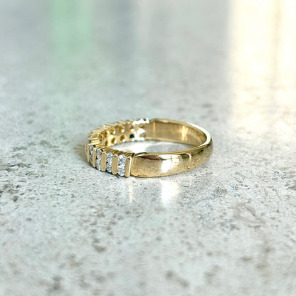 Bague Alliance - Or Jaune 750 & Diamants