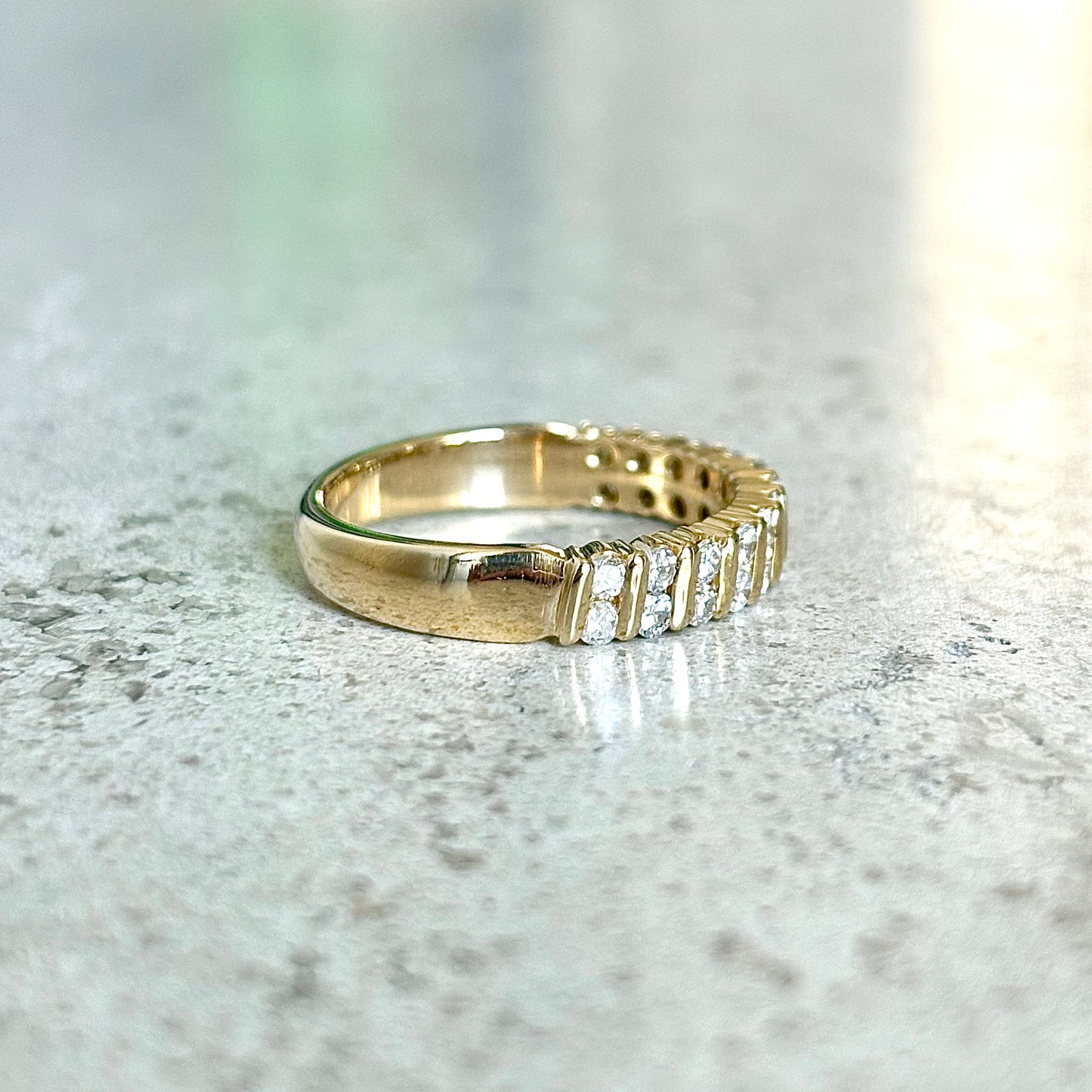 Bague Alliance - Or Jaune 750 & Diamants
