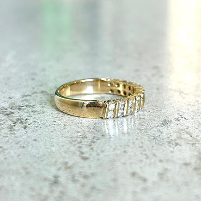 Bague Alliance - Or Jaune 750 & Diamants