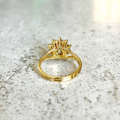 Bague Marguerite - Or Jaune 750 Aigue-Marine & Diamants