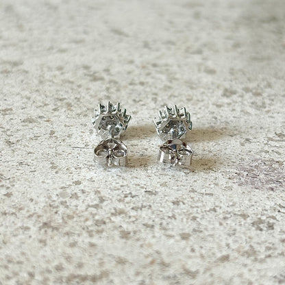 Boucles D'oreilles Marguerite Vintage - Or Blanc 750 & Diamants
