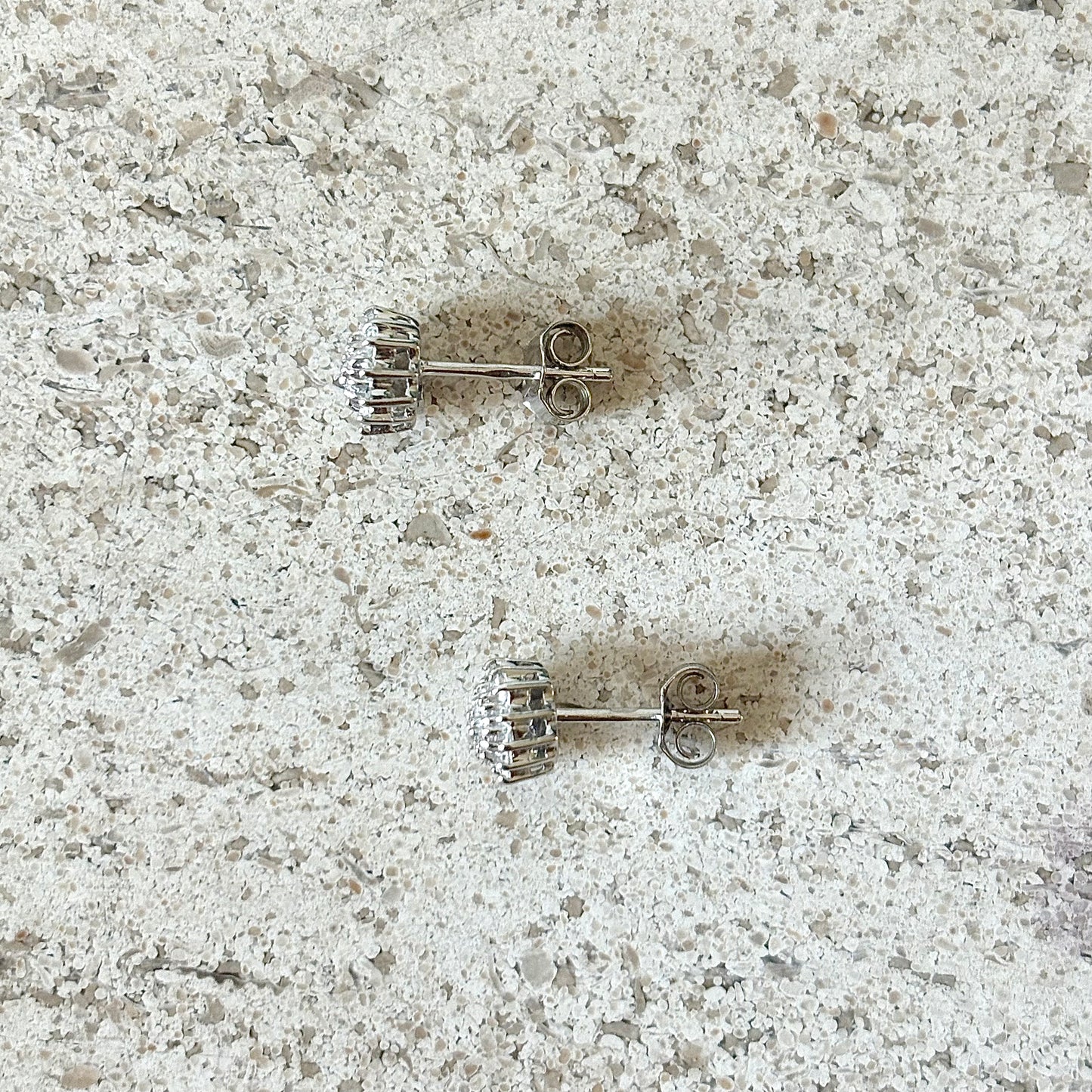 Boucles D'oreilles Marguerite Vintage - Or Blanc 750 & Diamants