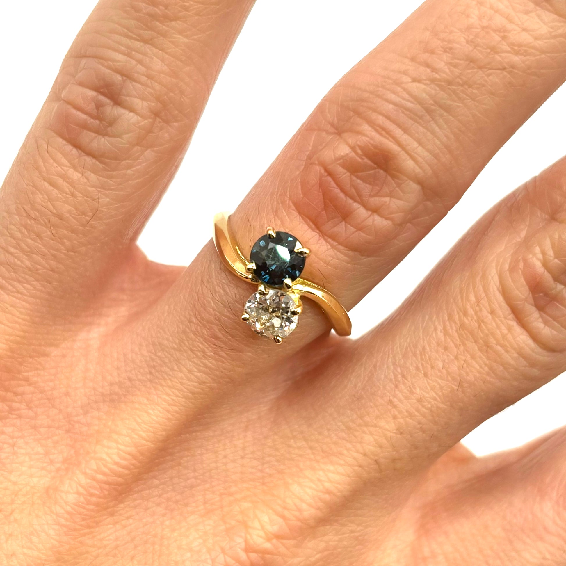 Bague Toi Moi Or Jaune 750 Diamant Saphir 46