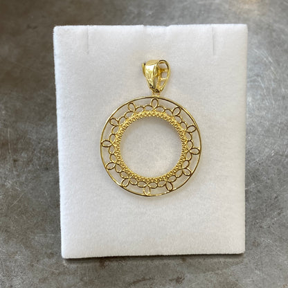 Monture Pendentif Pièce 20 Francs - Porte Pièce Or Jaune 750