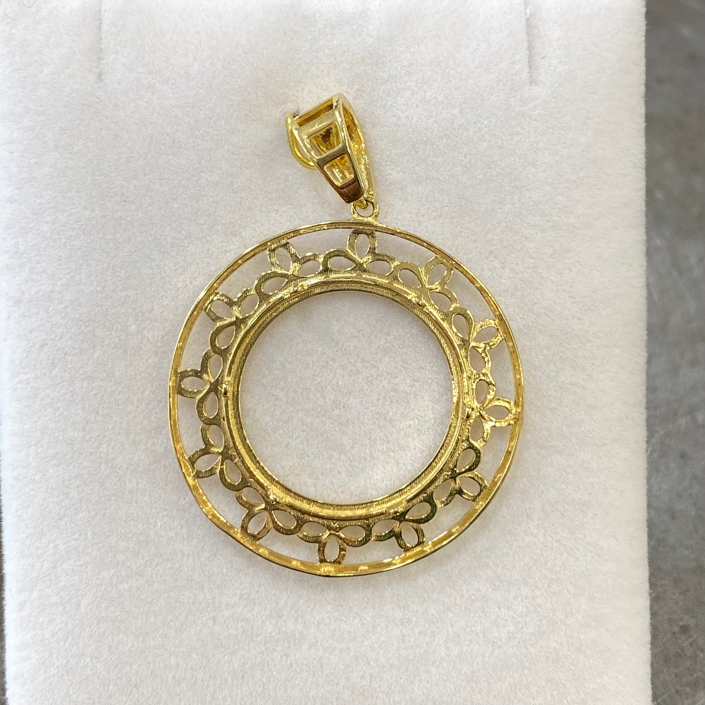 Monture Pendentif Pièce 20 Francs - Porte Pièce Or Jaune 750