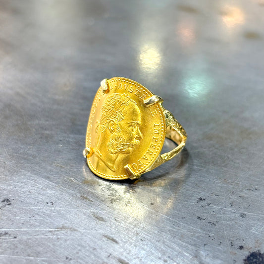 Bague Pièce - Or Jaune 750 & Pièce Or 1 Ducat