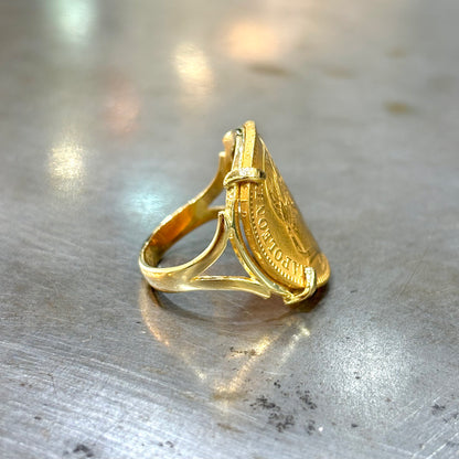 Bague Pièce - Or Jaune 750 & Pièce Or 20 Francs Napoléon