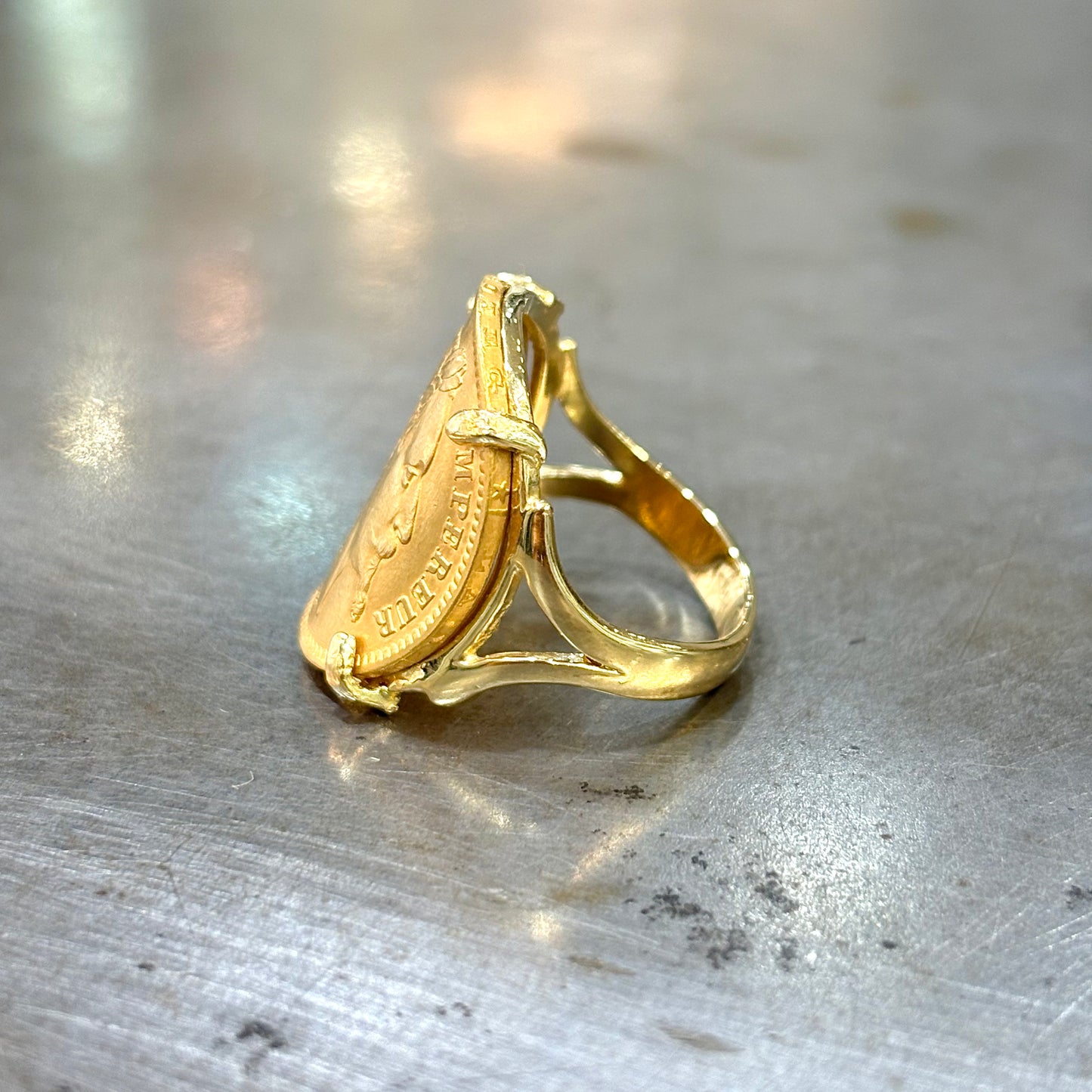 Bague Pièce - Or Jaune 750 & Pièce Or 20 Francs Napoléon
