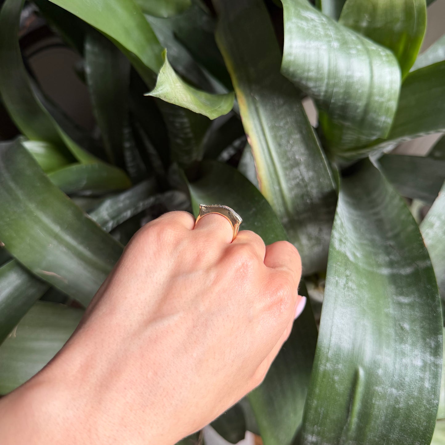 Bague Jonc - Or Jaune 750 & Diamants