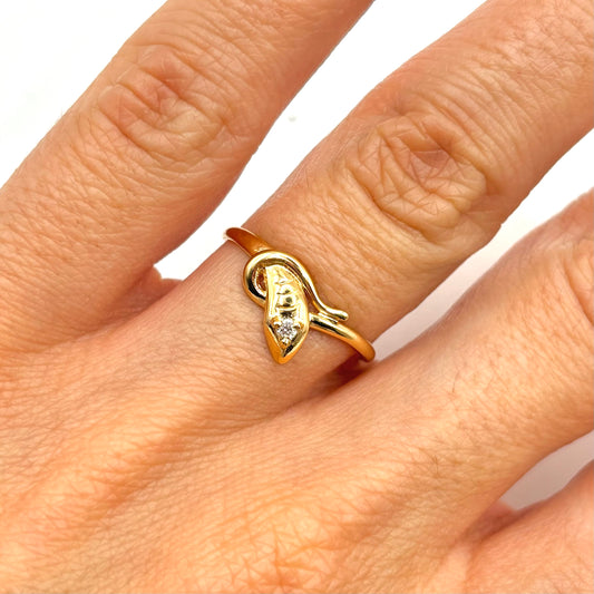 Bague Serpent - Or Jaune 750 & Diamants