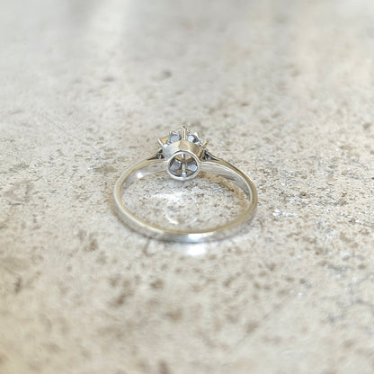 Bague Solitaire Vintage - Or Blanc 750 & Diamant