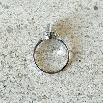 Bague Solitaire Vintage - Or Blanc 750 & Diamant