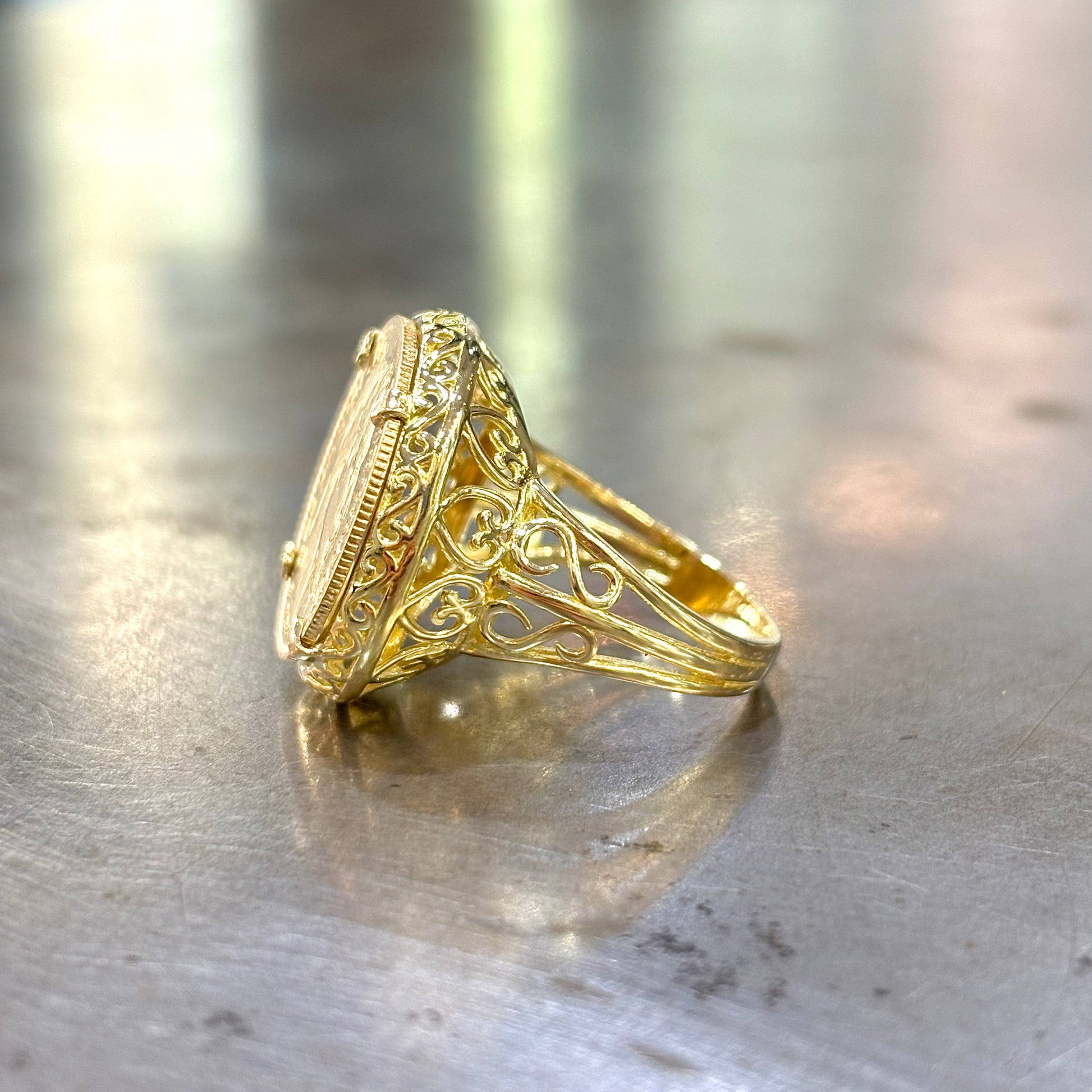 Bague Pièce - Or Jaune 750 & Pièce 10 Francs Napoléon