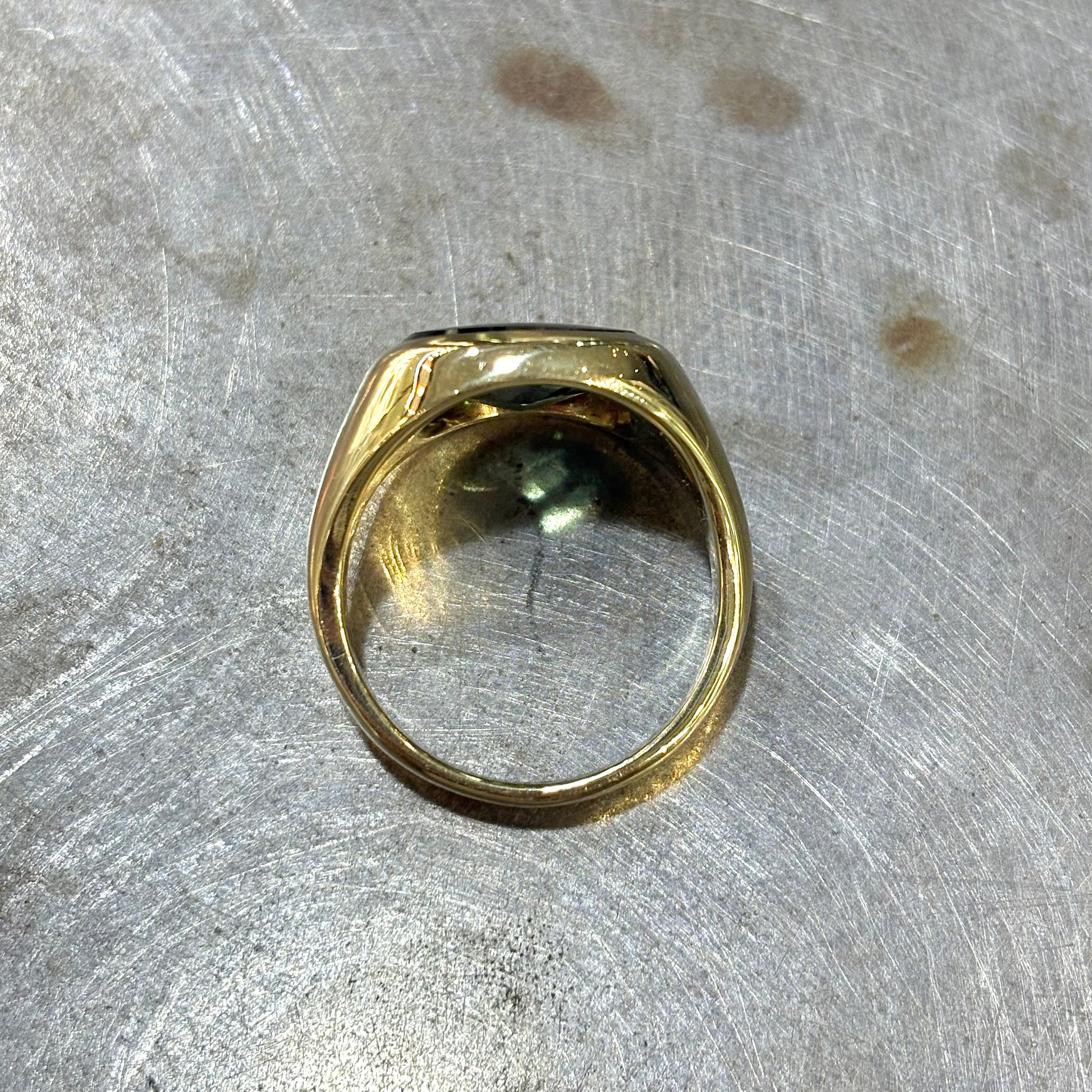 Bague Chevalière - Or Jaune 585 & Tourmaline