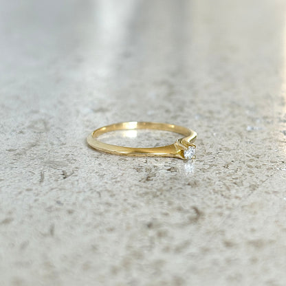 Bague Solitaire - Or Jaune 750 & Diamant