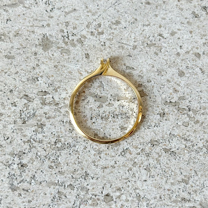 Bague Solitaire - Or Jaune 750 & Diamant