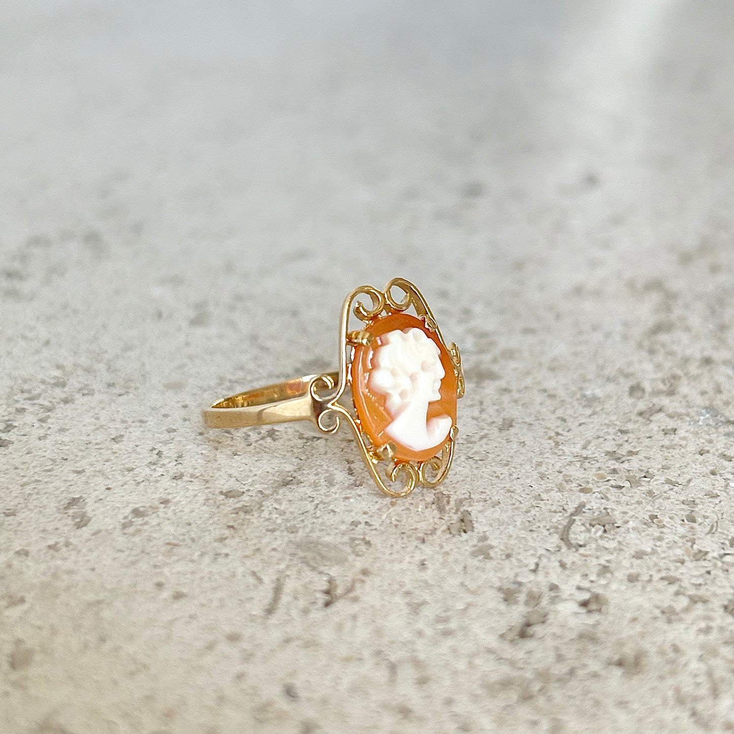 Bague Camée Vintage - Or Jaune 750 & Camée
