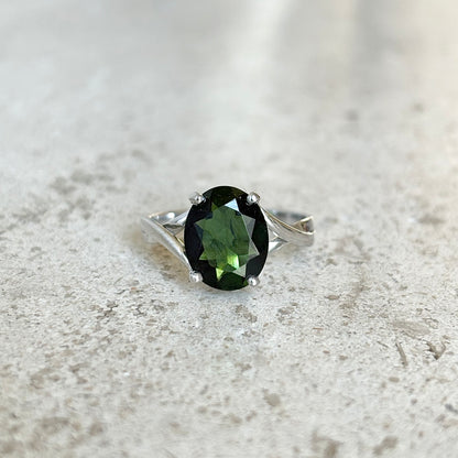 Bague Cocktail - Or Blanc 750 & Tourmaline