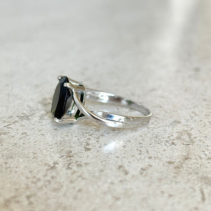Bague Cocktail - Or Blanc 750 & Tourmaline