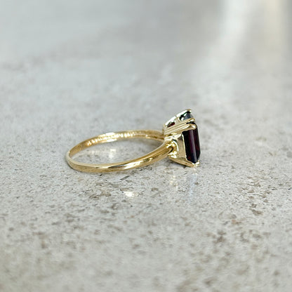 Bague Cocktail - Or Jaune 750 & Grenat