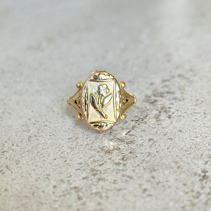 Bague Cassolette Vintage - Or Jaune 750