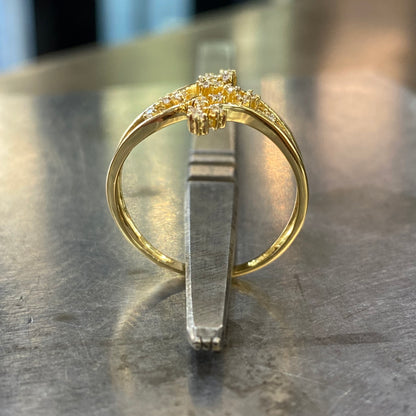 Bague Floral - Or Jaune 750 & Diamants