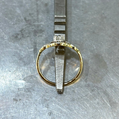 Bague Art Nouveau - Or Jaune 750 & Diamants